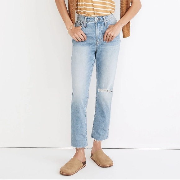 Madewell The Curvy Perfect Vintage Jean in Coney Wash: Destroyed Edition Size 23 - Picture 1 of 7